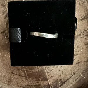 Pandora ergonomic curved CZ 925 Sterling Silver Dazzling Ring, Size 48.